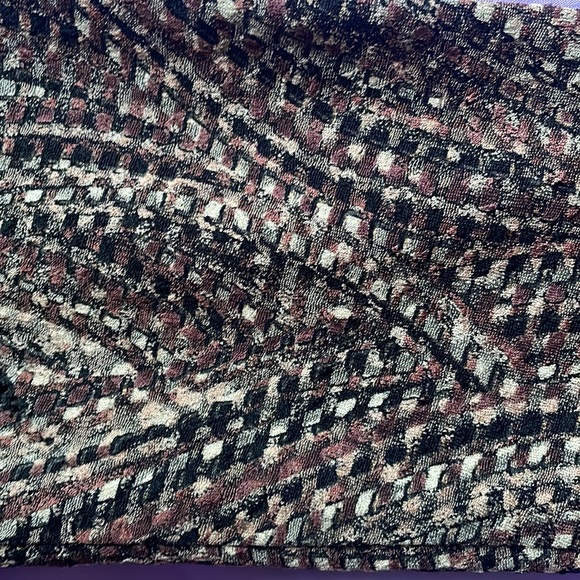 EUC JM Collection Brown Knot-Front 3/4 Sleeve Blouse w/ Modesty Panel, Sz 2x - Picture 6 of 6